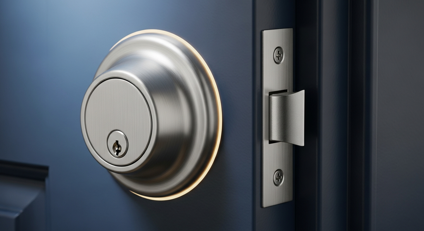 lock hardware deadbolt metal close — Bushwick NY Locksmith